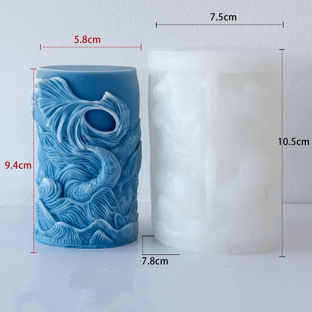 Морская медуза форма для свечей высококачественная океаническая силиконовая форма для свечей цилиндрическая форма для ароматических свечей на морскую тематику для подарков