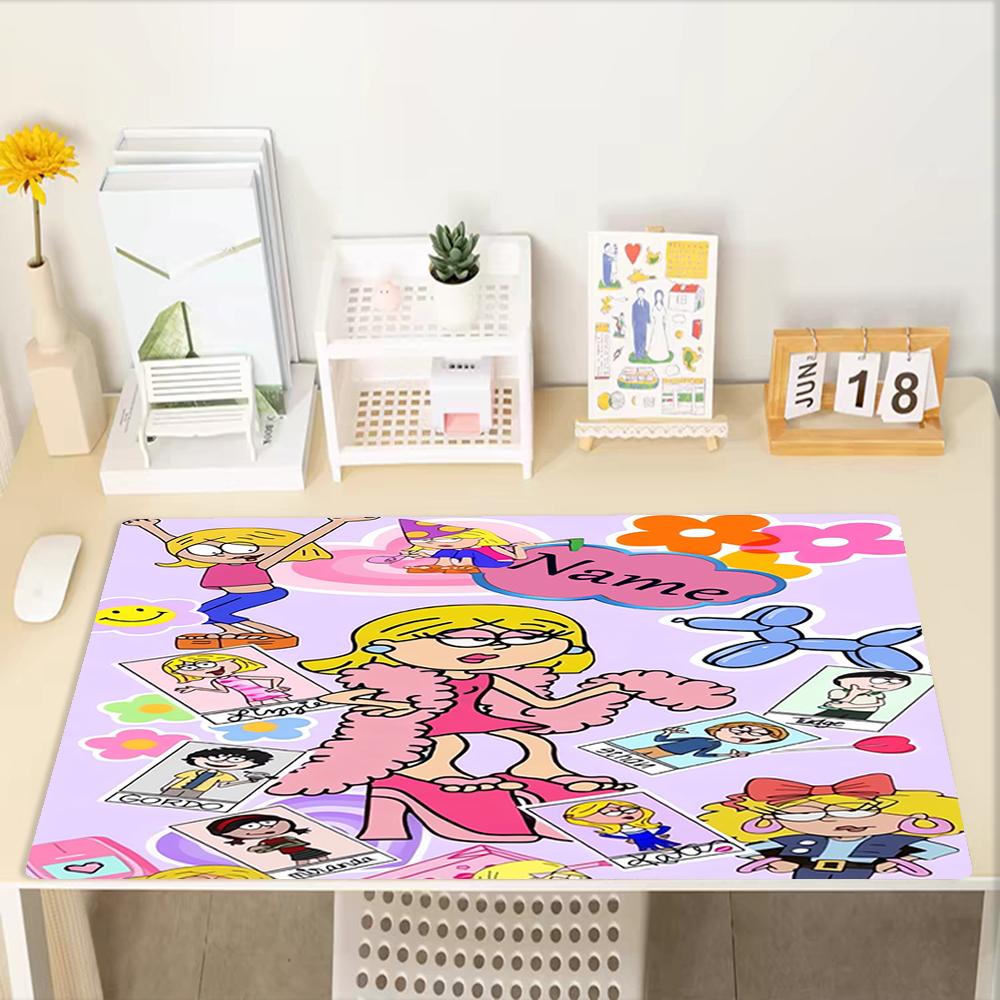 Custom Name Lizzie McGuire Theme Mouse Pad, Non Slip Rubber Base, Multifunctional Office & Home Decor, Perfect for Workspace Personalization.