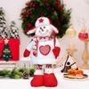 Рождественская кукла, плюшевая игрушка Санта-Клауса, снеговика, лося, с телескопической ногой для рождественского декора для дома, стола, камина, окна, сада