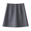 Женская серая юбка миди А-силуэта с высокой талией 2025 – Весенняя приталенная мини-юбка