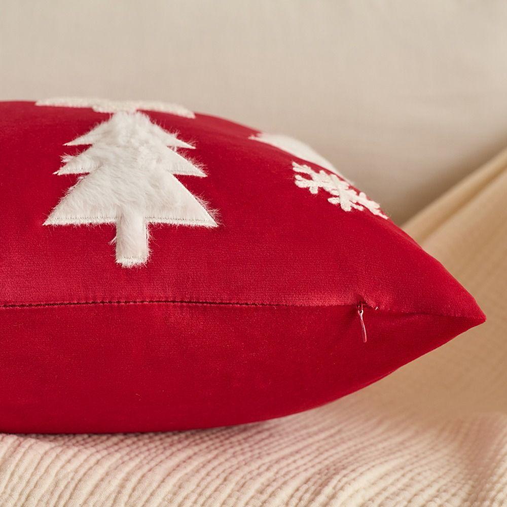 INS Style Throw Pillowcover Christmas Tree Cushion Cover Velvet Christmas Pillowcase Sofa/Bed