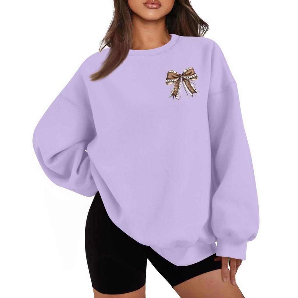 Женская повседневная мода с длинным рукавом и принтом, с круглым вырезом, свободная толстовка