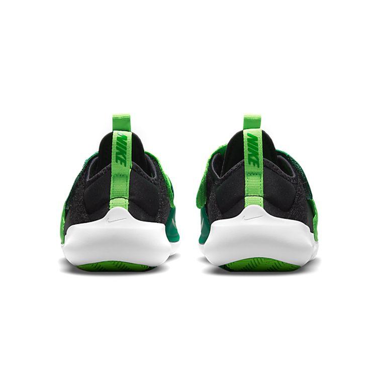 Nike Flex Advance Слипоны на липучке Низкие Детские Кроссовки для Бега Детские кроссовки Черный Зеленый CZ0186-004