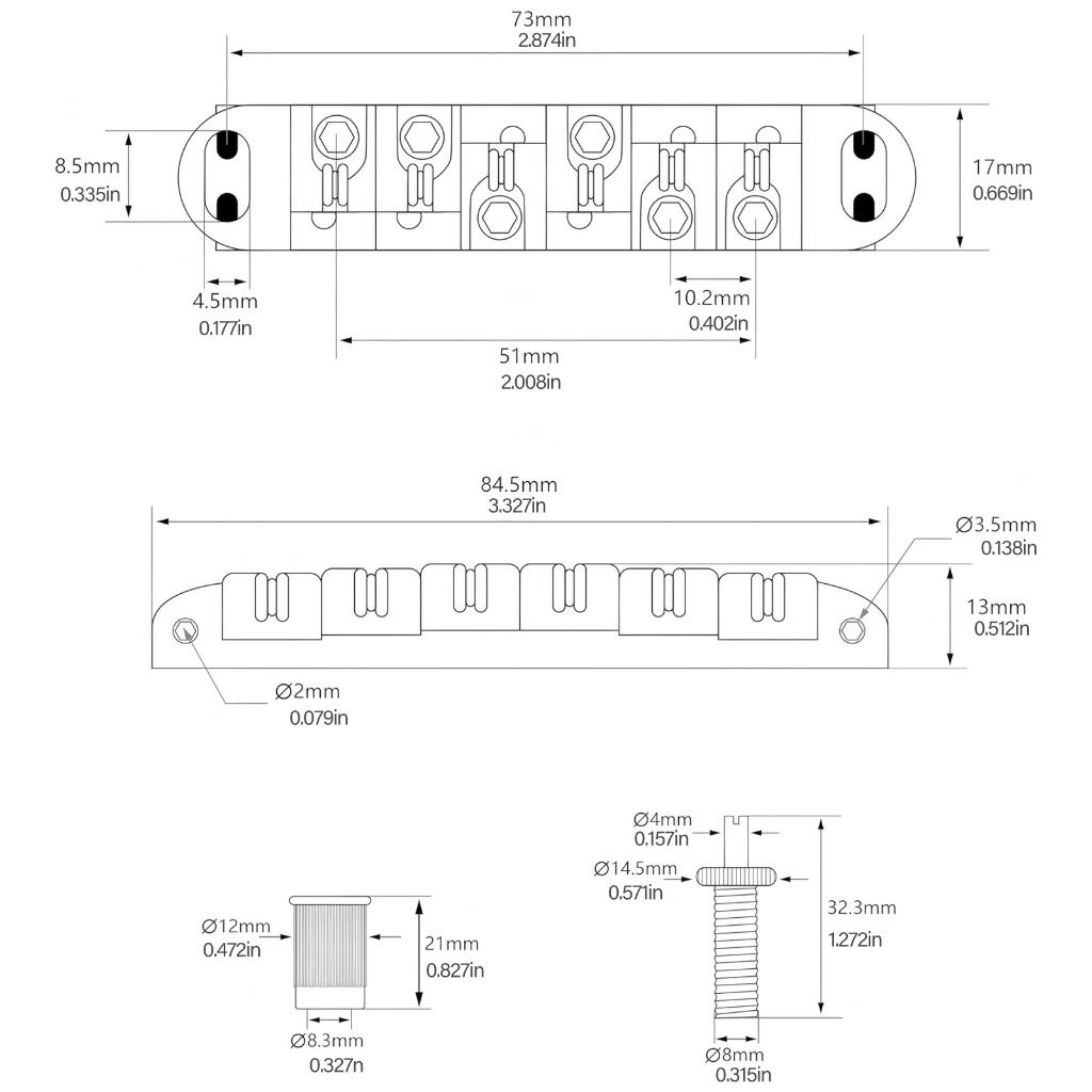 1 шт. Электрогитарный бридж Замена роликовых седел 6-струнный струнодержатель Легкая установка Гитарный бридж для электрогитар