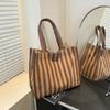 Сумки Женские литературные и художественные полосатые тканевые сумки Большой вместимости дорожные сумки Большой вместимости сумки для отпуска