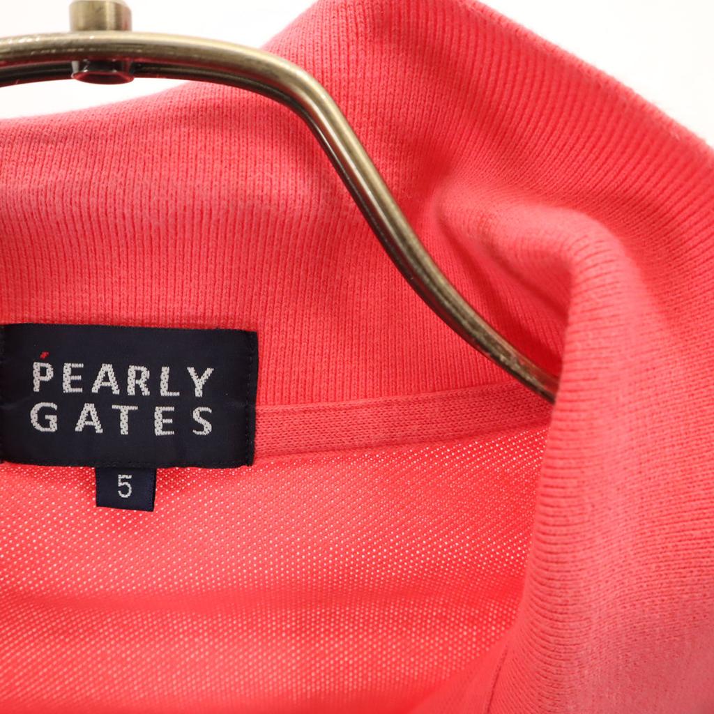 PEARLY GATES made in Japan golf Short sleeve Polo shirt 5 pink Fawn Men's Used