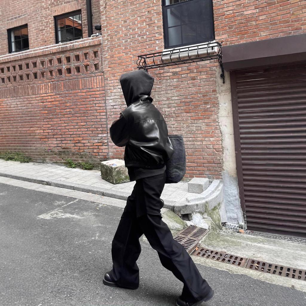 Американская модная куртка cleanfit с короткими плечами и подкладными плечами, мужская весенне-осенняя новая свободная ретро кожаная куртка топ