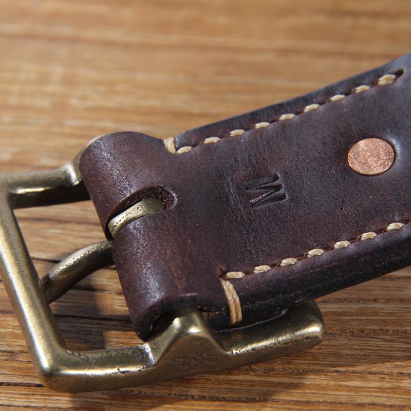 4 см натуральная кожа для мужских высококачественных латунных пряжек, повседневные ремни из очень толстой натуральной коровьей кожи, дизайнерский грубый стиль