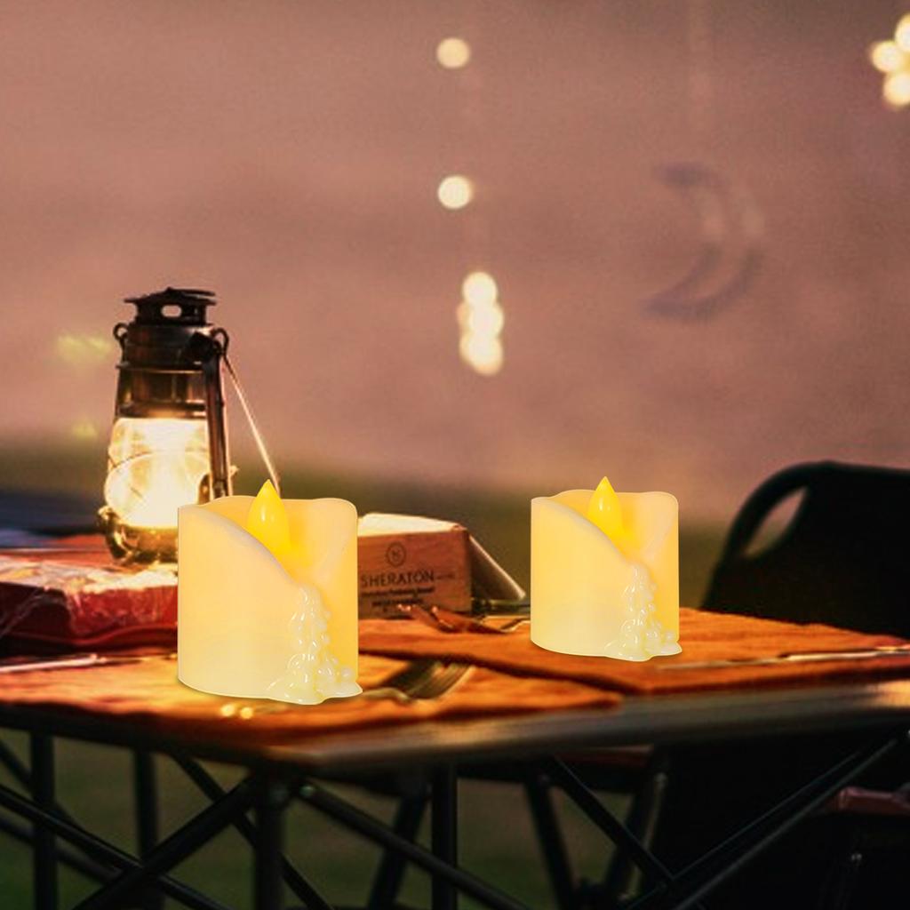 12 шт., имитация плавления чая, восковые свечи, лампы с дистанционным управлением, украшение для рождественской вечеринки, электронные