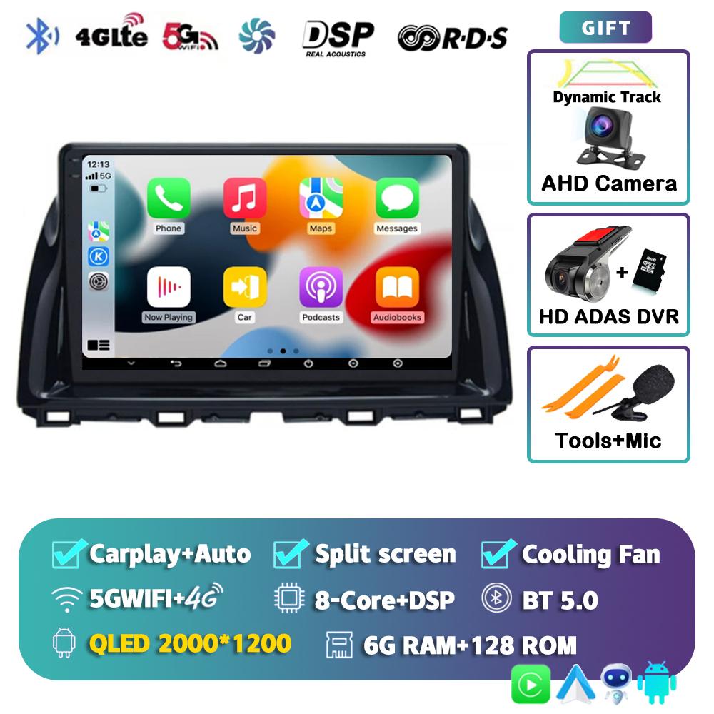 Android 14 Carplay Auto For Mazda CX5 CX-5 CX 5 2012-2015 Car Radio Navigaion GPS Multimedia Video Player 2din DVD Head Unit DSP