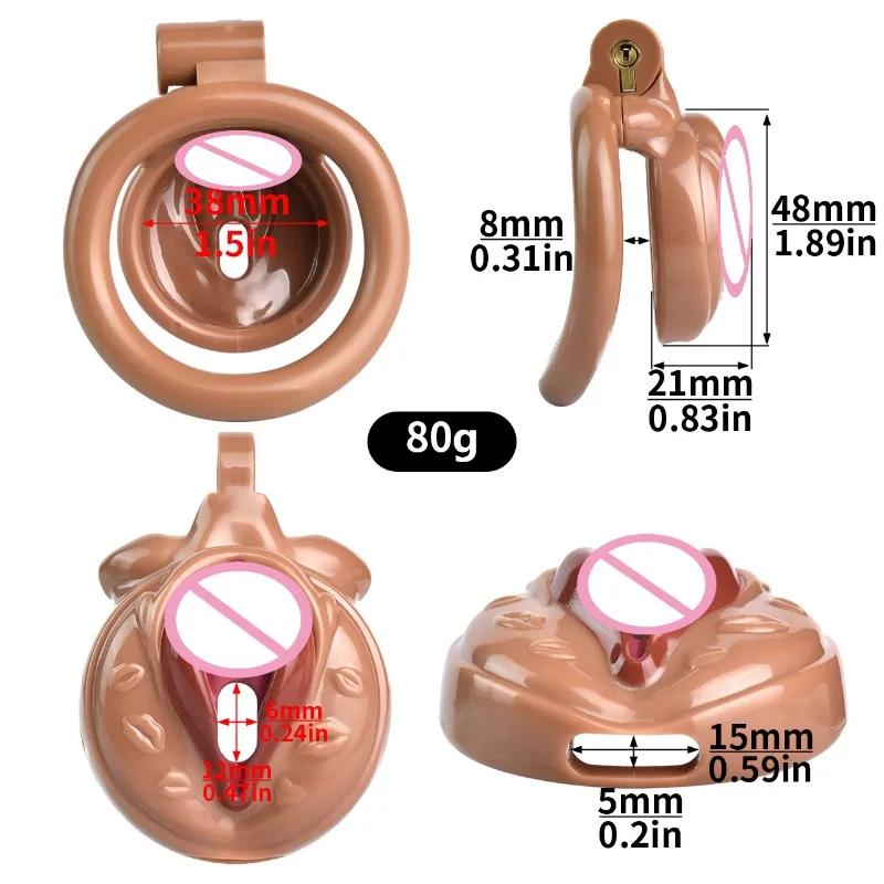 4 цвета Сисси Киска Пояс Верности Набор Легкий Мужской Микро Половой Губы Петух Клетка С 4 Размерами Колец Для Пениса SM Секс Игрушки Для Мужчин Геев