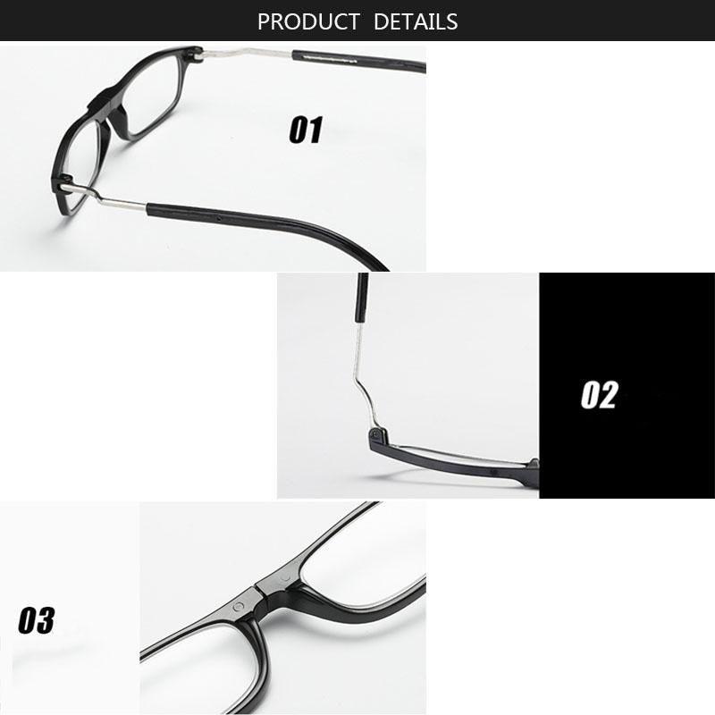 Горячая Распродажа Женские Мужские Очки Gafas Квадратные Регулируемые Оправы Очки Постоянные Пресбиопия Висячие Шеи Высокого Качества Очки Для Чтения Унисекс Бусины