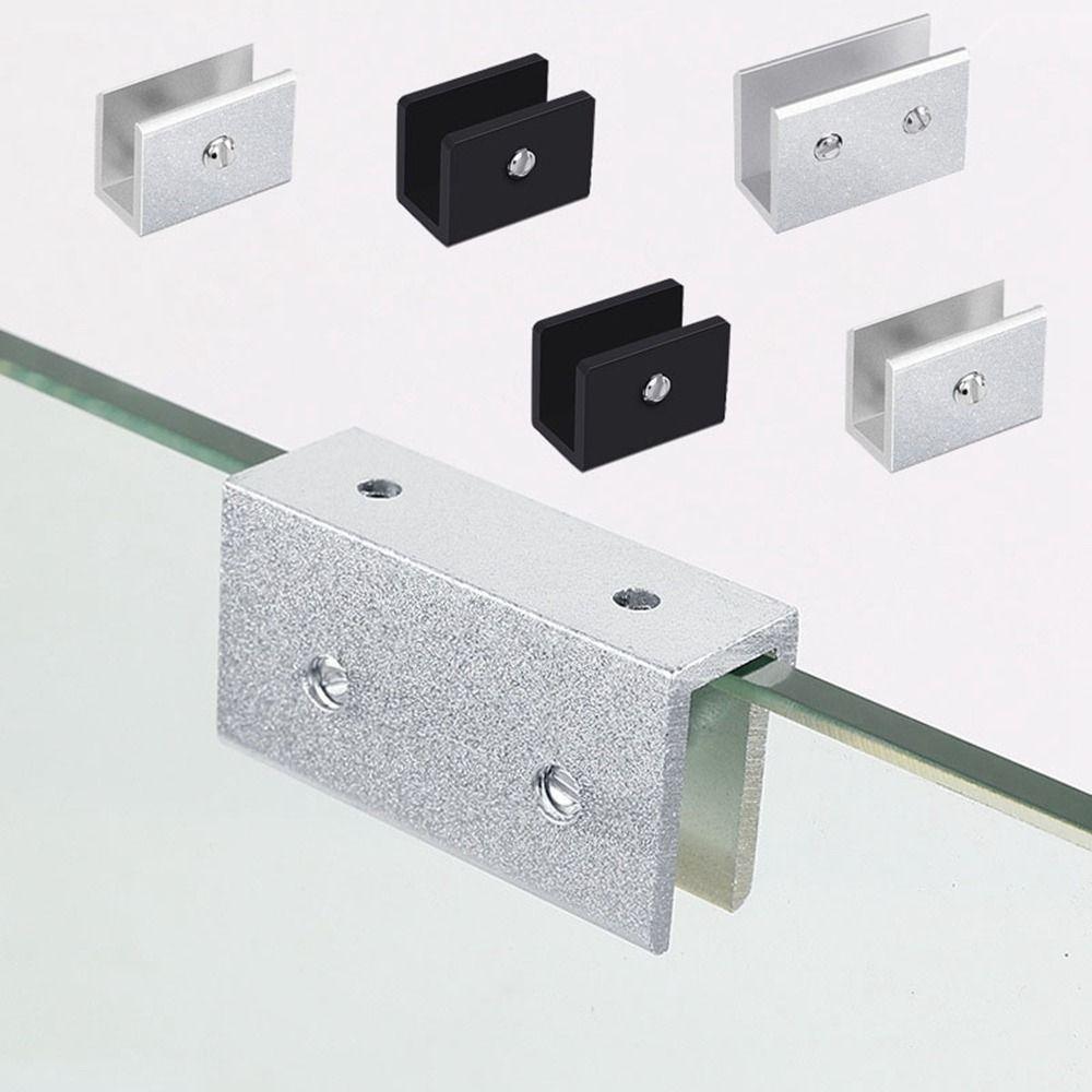 Кронштейн Держатель Стеклянной Полки Алюминиевый Сплав Безрамные Кронштейны Креативный Зажим для Стеклянной Двери Ванная