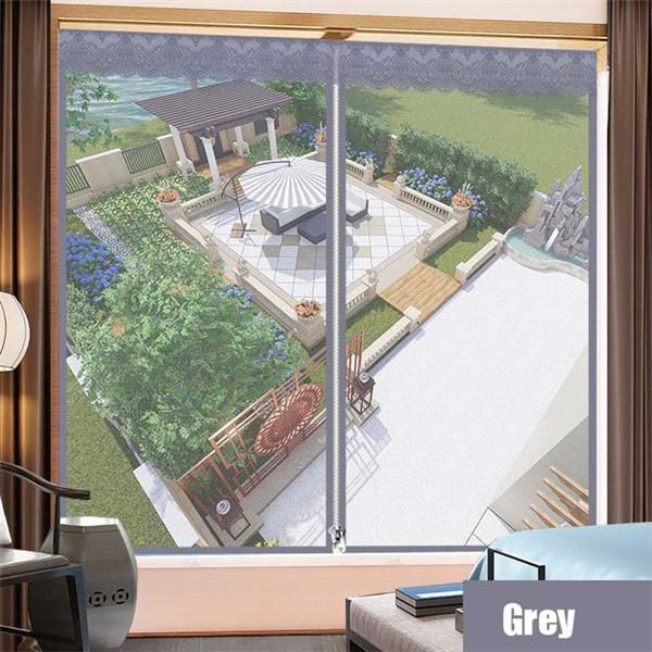 Summer Mosquito Screens Net Self-adhesive Window Screen Door Curtain Velcro Removable Household Decorative Curtain Zipper Opening
