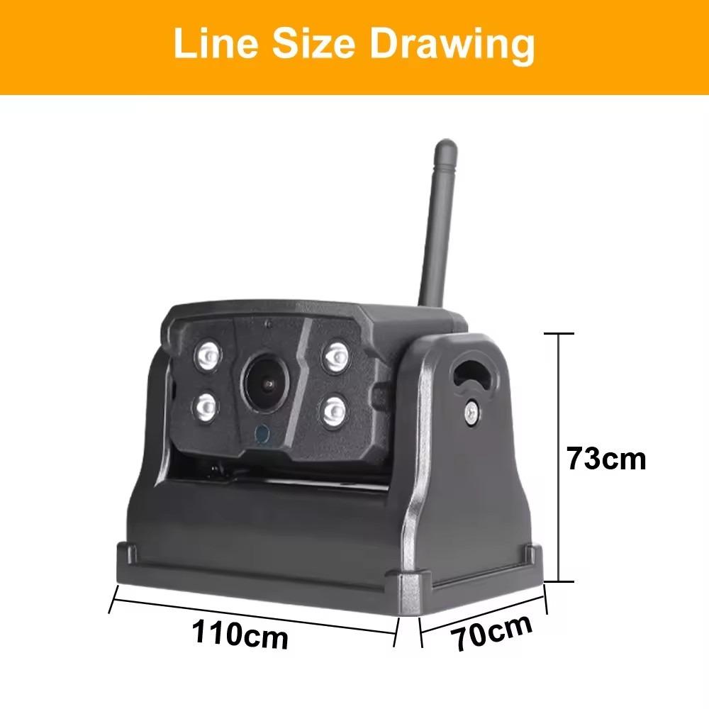 Цифровой беспроводной 7-дюймовый DVR с четырьмя мониторами, циклическая запись видео, солнечные магнитные камеры заднего вида для каравана