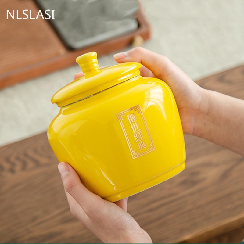 Китайская керамическая чайница, бытовая сухофруктовая закуска, герметичный контейнер для хранения, переносные чайные коробки для путешествий, контейнеры Тегуаньинь