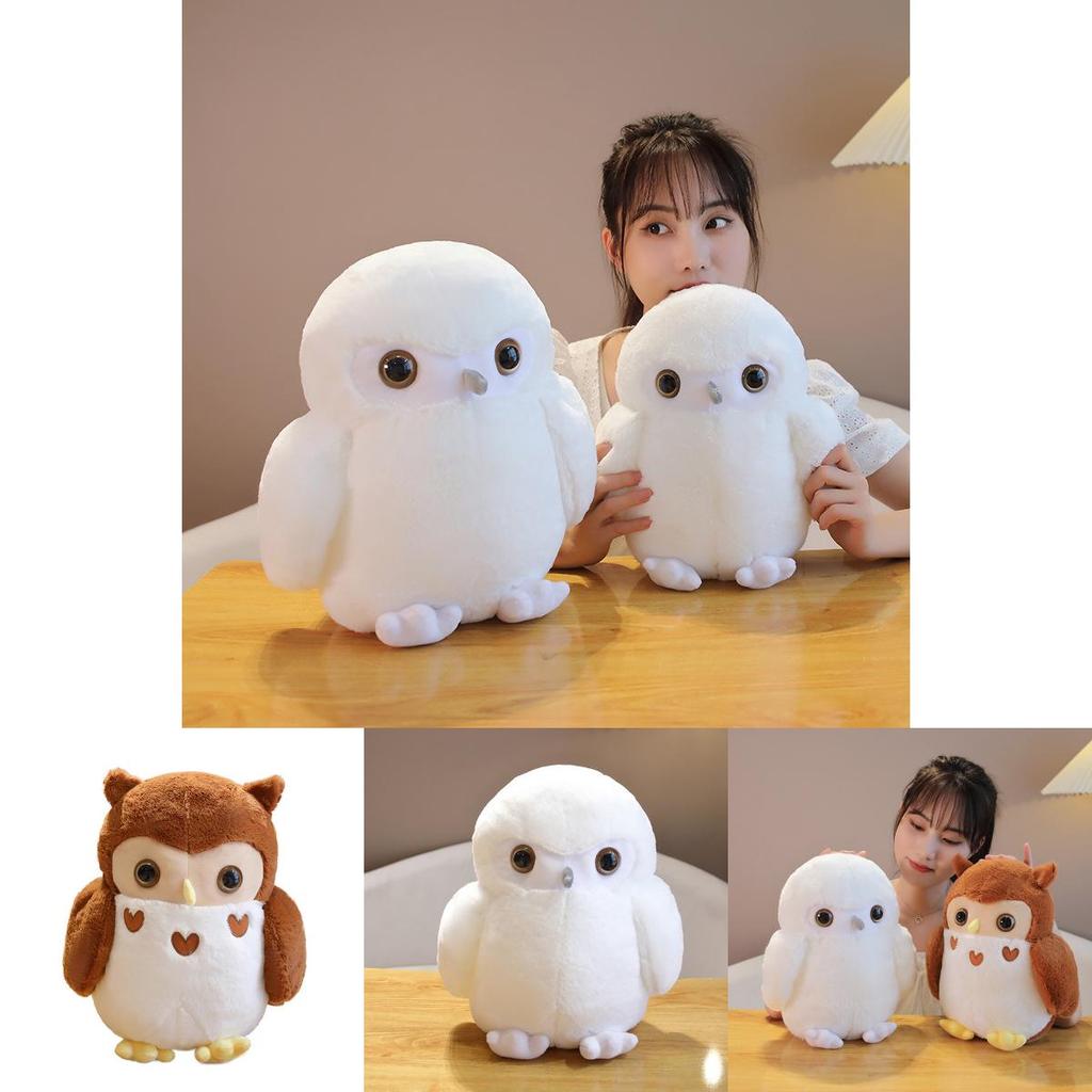 Cute Realistic Owl Plush Soft Toy Adorable Stuffed Animal Pillow Gift For Birthday