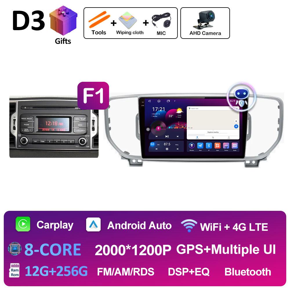 Bluetooth Android 14 для KIA Sportage 4 QL 2016 2017 2018 навигация GPS автомобильный радиоприемник видеоплеер беспроводной Carplay WIFI аксессуары