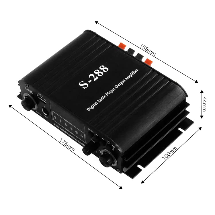 Multifunctional 4ch Audio Amplifier 4 X 40W General Purpose Small Amplifier Microphone Input Compatible Karaoke Compatible MP3 Player Included