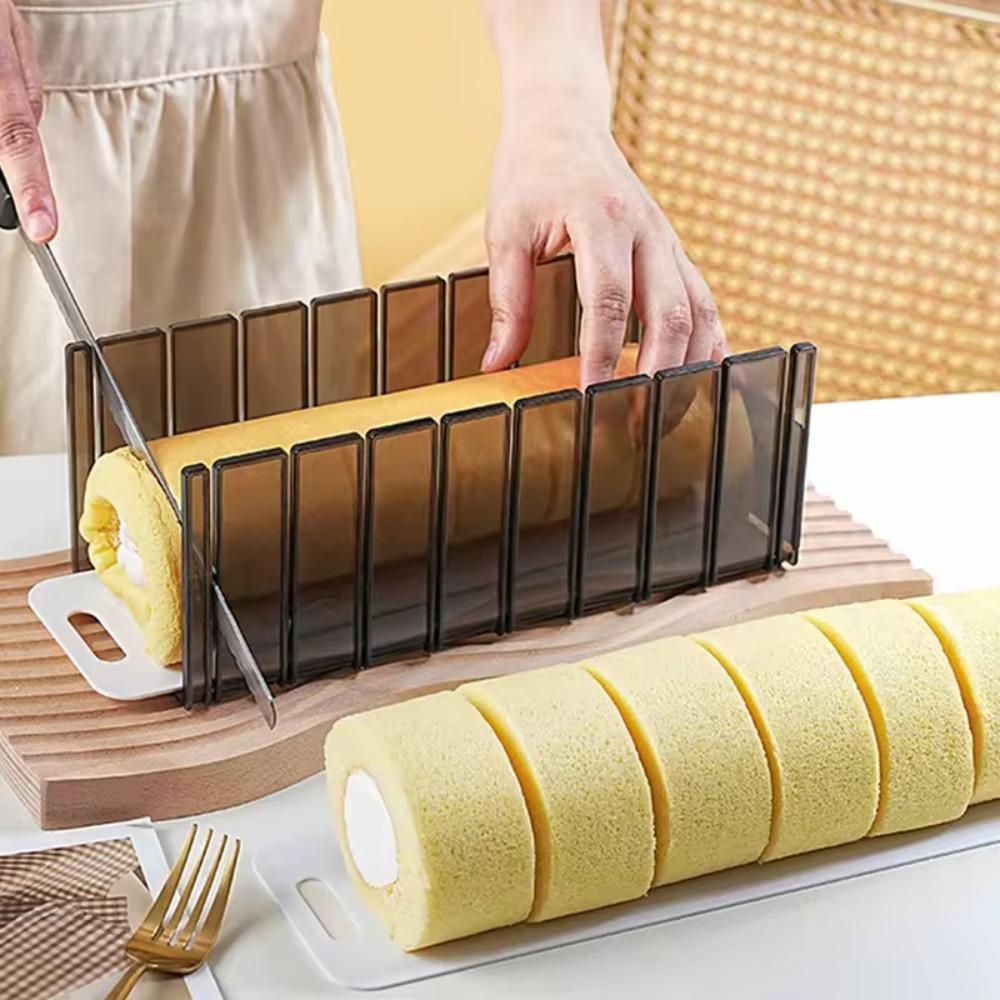 Plastic Swiss Roll Cutting Mold Accurate Cake Division Moulds Household Cake Roll Cutter  Bread