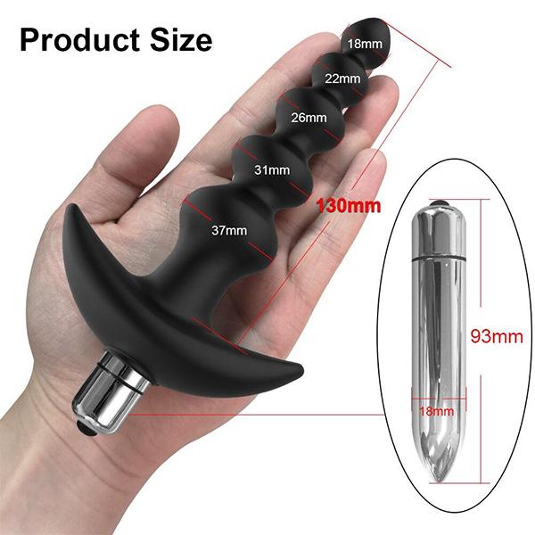 Silicone Anal Plug Vibrator Prostate Massager Vibrating Butt Plug Stimulator Anal Beads Sex