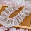 5M Satin Pleated Ribbon Trim Lace Fabric Ruffle Cuffs Cake Skirt Decorative Collar Tulle Frill Ribbon Dress Clothing Diy Crafts