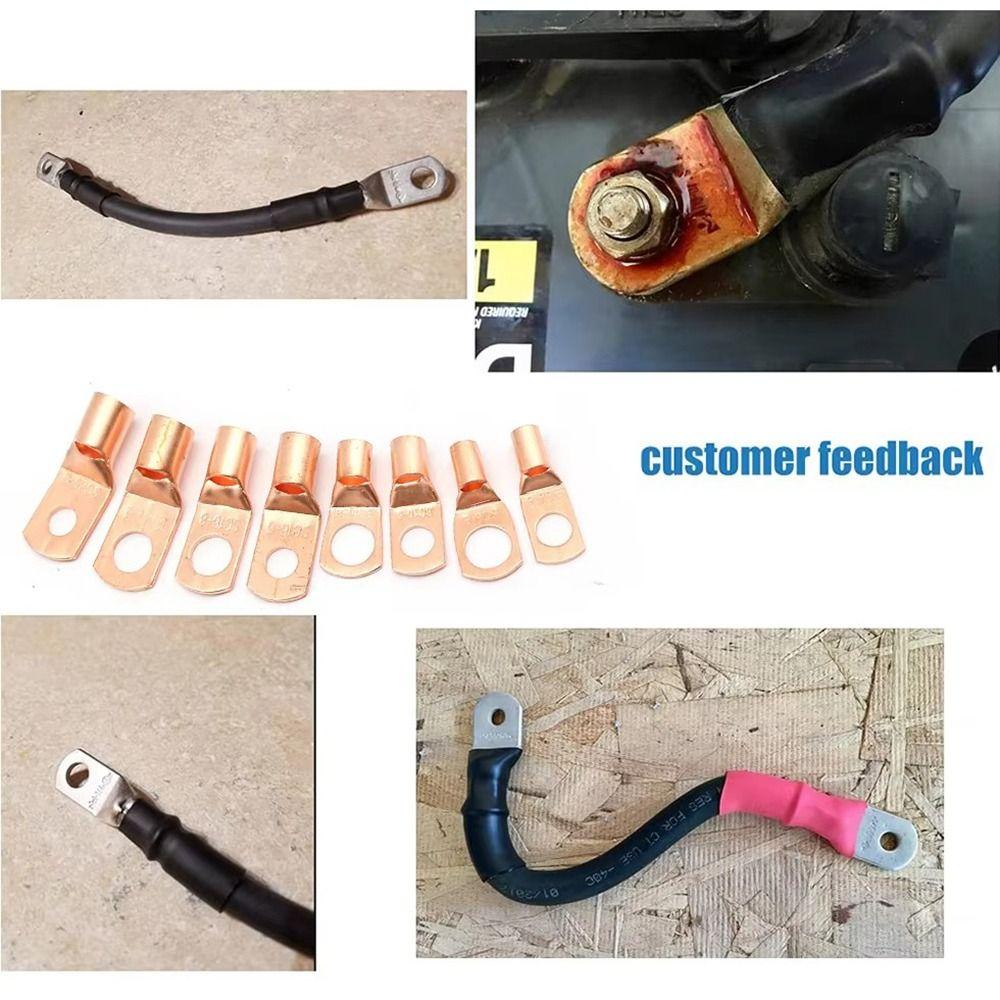 Wire Joint Copper Coppe Terminal Non-Insulated Small Cable Wire Connector Copper Connectors Wire