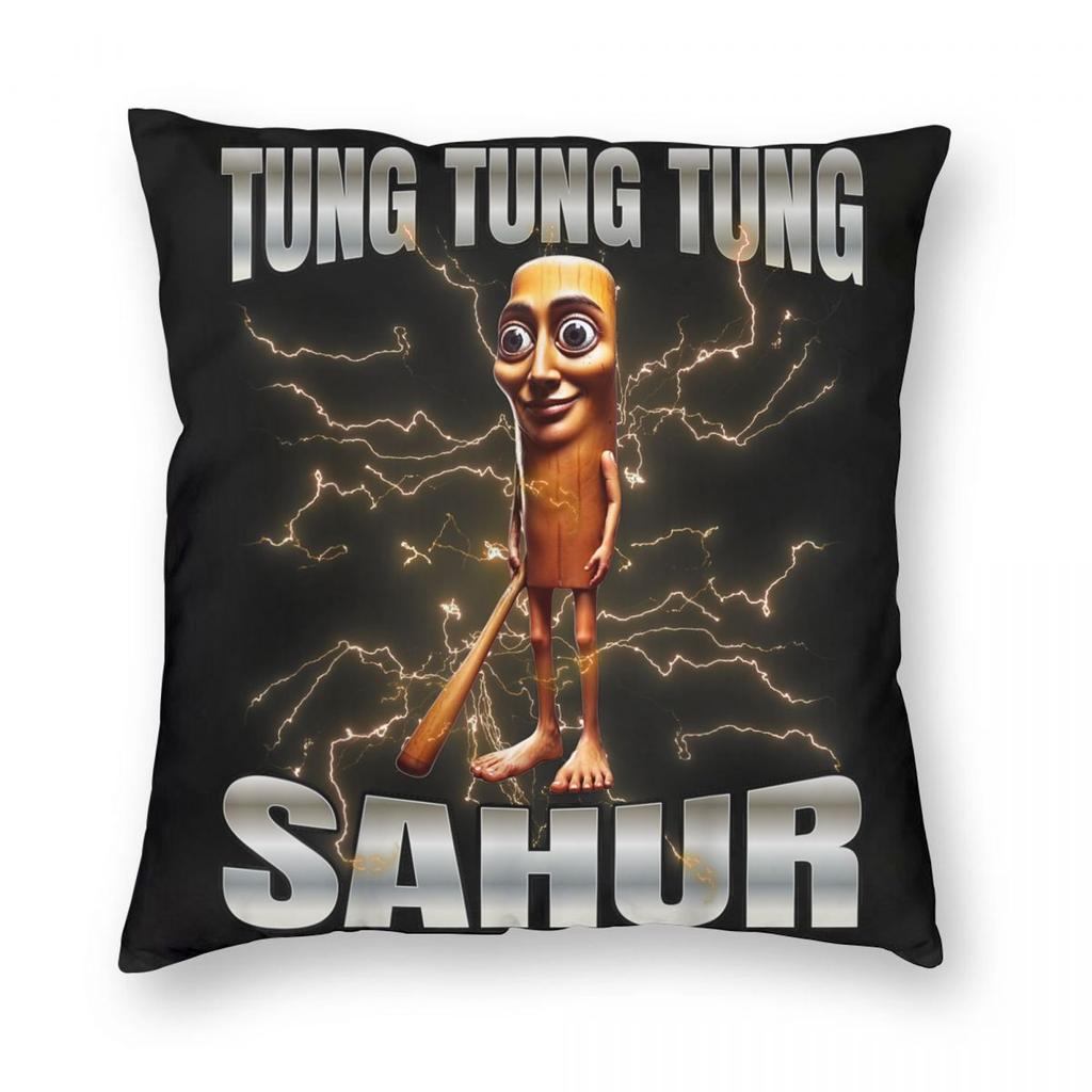 Tralalero Tralala Funny Shark Meme Pillowcase Printing Polyester Cushion Cover Decor Italian Brainrot Memes Pillow Case Cover