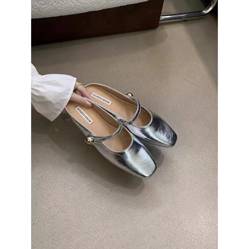 Flat-bottomed Bag Head and Half Slippers Women's Outer Wear Spring and Summer One-pedal Lazy Single Shoes