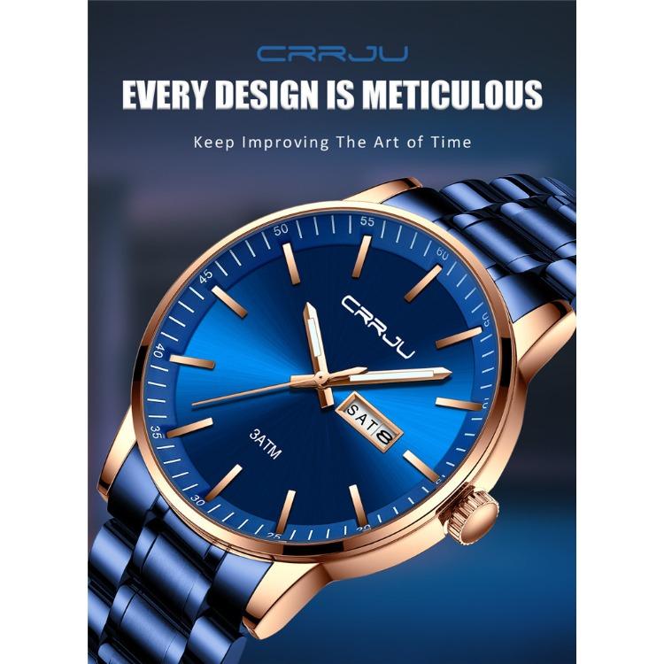 CRRJU-2193 Men's Watch Casual Business Fashion Personality Watch Men's Watch Student Watch Simple Calendar