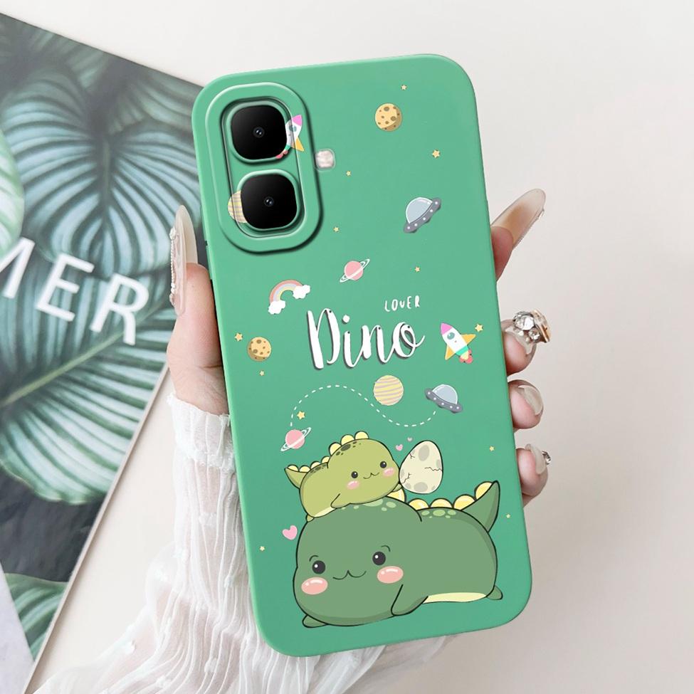 For Tecno Pop 10 4G Cover Case Silicone Cute Cartoon Fashion Flowers Love Shockproof Cover For Techno Pop 10 Phone Case Bumper