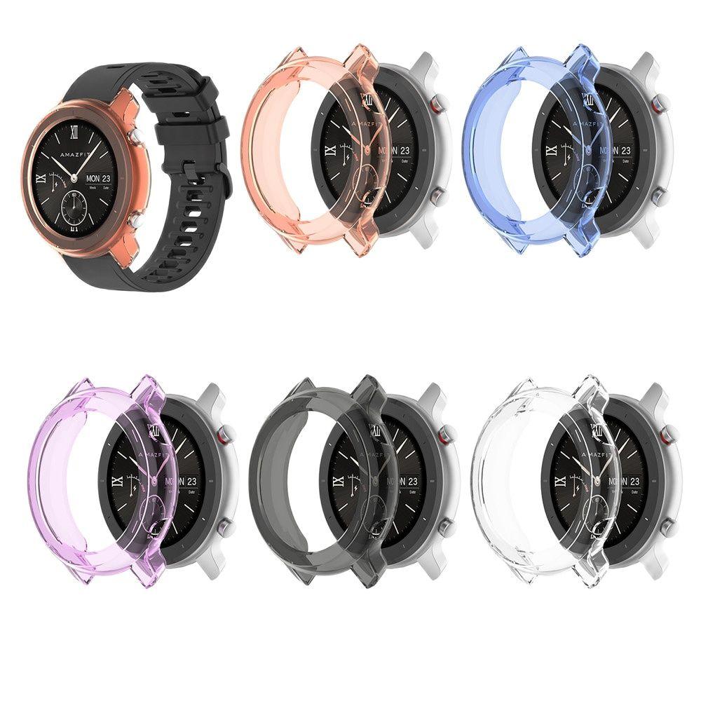 Protective Case Cover Shell For Xiaomi Huami Amazfit GTR 47mm 42mm SmartWatch Accessories Frame Cases Soft TPU Screen Protector