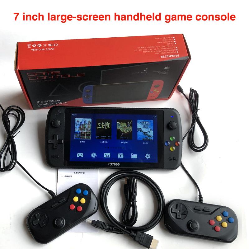 Самая продаваемая игровая консоль Ps7000 HD в стиле ретро, ​​портативная 7-дюймовая портативная игровая консоль 6000+ игр, портативная игровая консоль