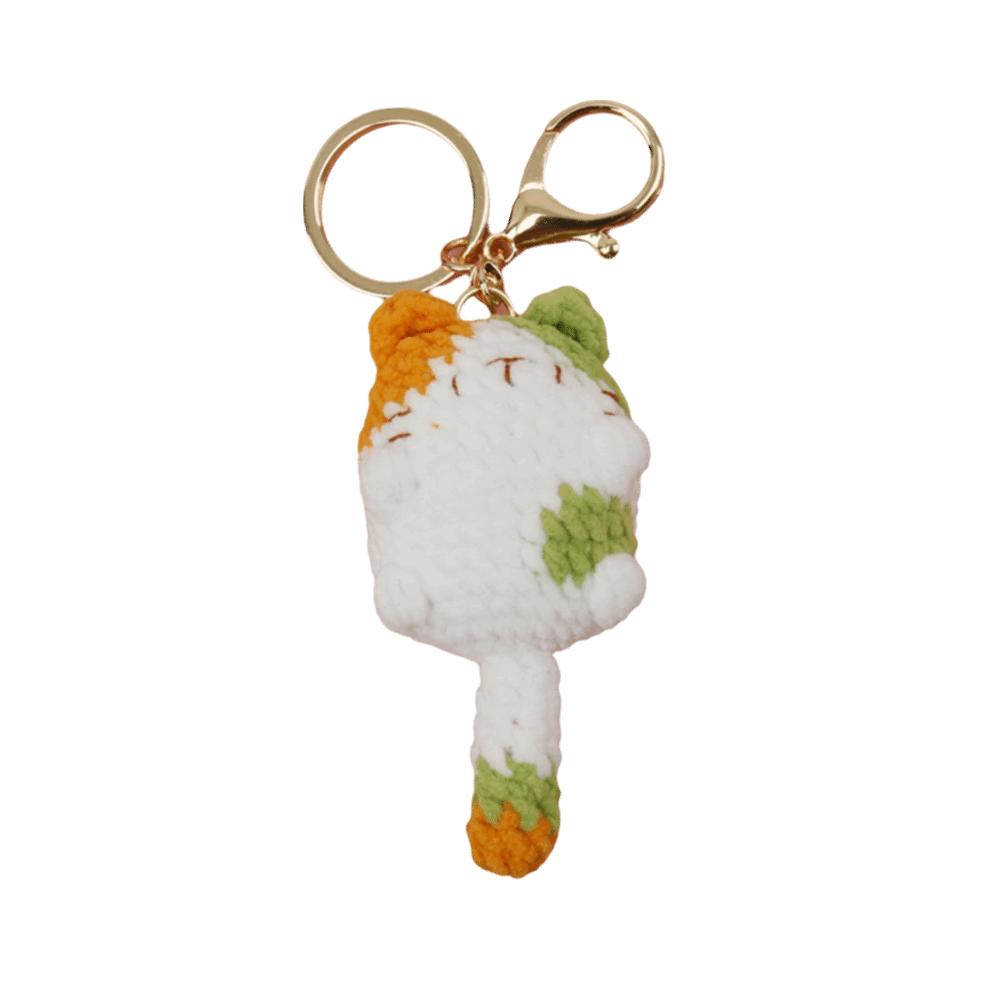Decoration Cute Cat Kitten Keyring Crochet Cute Animal Pendant Cat Doll Keychain Bag Hanging