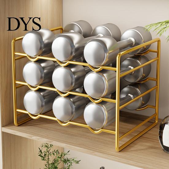Modern Wine Storage Iron Rack, Curved Grooves, Countertop Cabinet Shelf, Compact Small Display Metal Bottle Holder, for Kitchen Cupboard And