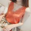 Свободная кружевная майка, женская корейская версия, рубашка больших размеров с толстым дном, универсальная короткая сексуальная верхняя летняя жилетка