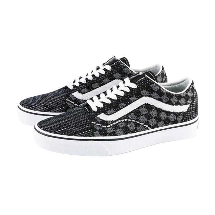 Vans Старая Школа Мода Простые Удобные Мягкие Низкие Кеды Канвас Унисекс Кроссовки Черно-белые VN000EBAQPT