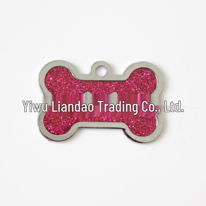 HC535 10-цветный блестящий металлический кулон-жетон для питомца в форме косточки