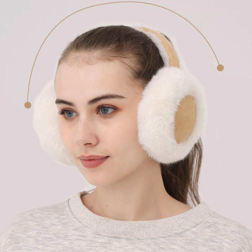 Collapsible Plush EarMuffs for Women and Kids Ear Warmer Furry Headband for Winter Christmas New Year Gifts
