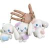 Pink Plush Adorable Bunny Keychain 10cm Soft Cute Stuffed Animal Gift With Chains Colorful