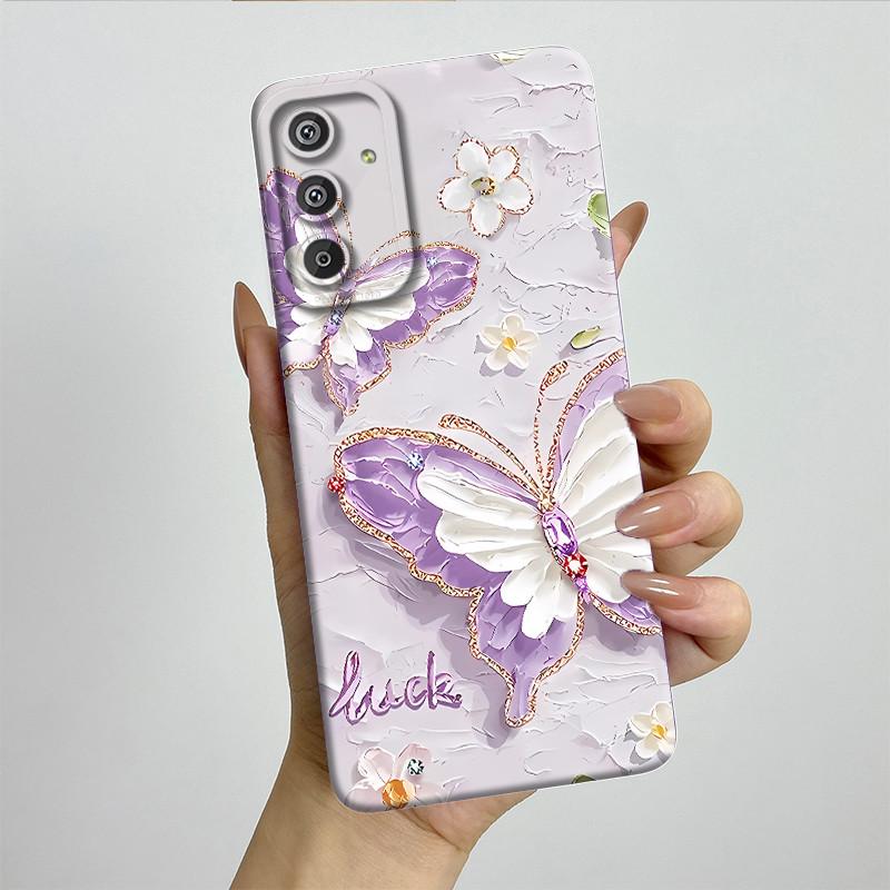 Phone Case for Samsung Galaxy M15 5G F15 5G Fashion Painted Half-wrapped Case Soft Silicon Cases E156 M156 Protection Back Cover