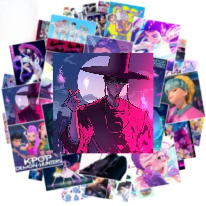 Совершенно новые кобрендированные наклейки Demon Hunters Huntrix Saja Boys Derpy Tiger Виниловая игрушка Детские подарки Наклейки для планировщика