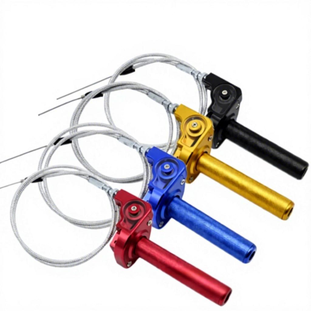 Motorcycle Modification Parts CNC Large Torque Oil-view Throttle Grip Fuel Injector 22mm Throttle Cable Accelerator CRF