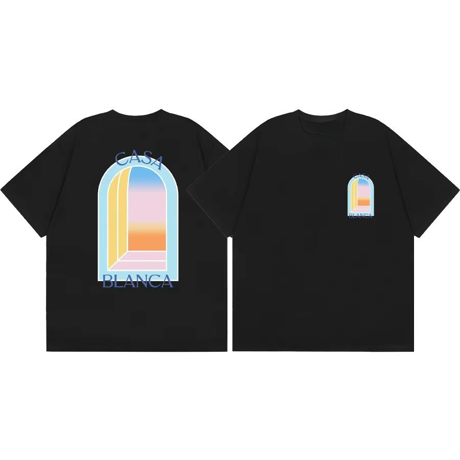 Arch Art Y2k Retro Trend Light Luxury Tshirt 100 Cotton Graphic Tee Unisex Unisex Summer Streetwear