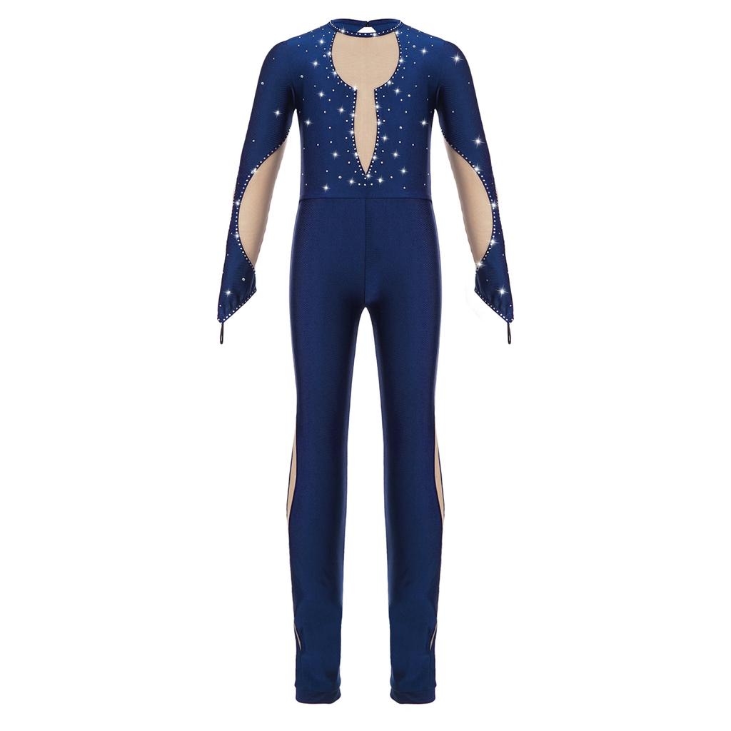 Детский танцевальный костюм, блестящий комбинезон с пайетками для выступлений на сцене