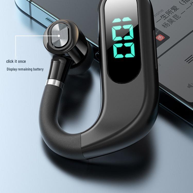 2025 Bluetooth Earphone: Long Battery Life, Wireless Single Ear Hook, HD Call for Drivers
