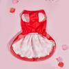 Dog Dress for Small Dogs Costume Kisses Heart Printed Puppy Clothes with Tulle Doggie Pet Cat Comfort Clothes Apparel  Valentine