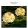 Solar Powered Cracked Glass Ground Stake Light Bright Soft Light For Garden Patio Camping Decor