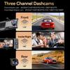 H330 11.26" Rearview Mirror 3 Cameras Front Inside Rear 4K+1080P+1080P Dash Cam Infrared Night Vision WIFI GPS Video Recorder