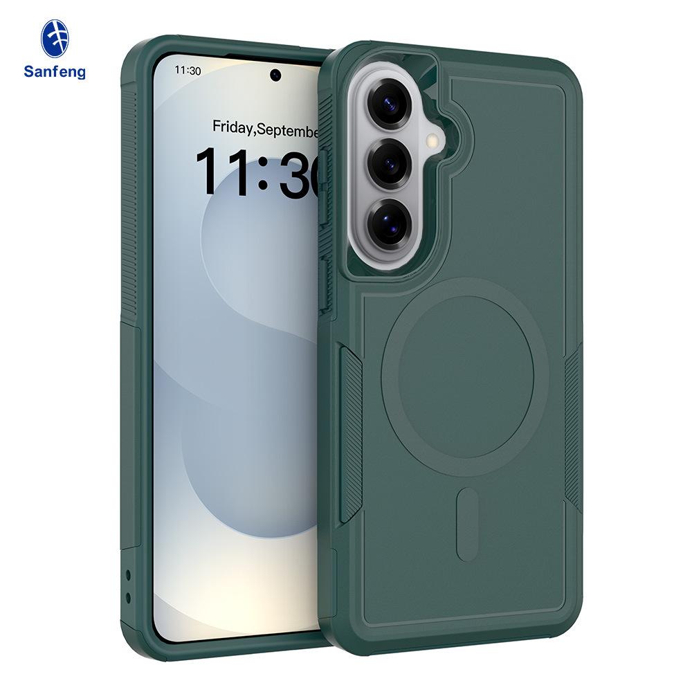 Применимо к Samsung s26ultra магнитный чехол для мобильного телефона со всех сторон s25plus двухсторонний противоударный чехол для мобильного телефона s24